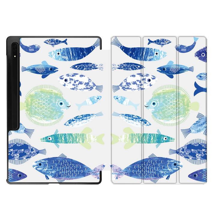 EG Hülle für Samsung Galaxy Tab S8 Ultra 14.6" (2022) - Blau - Fisch