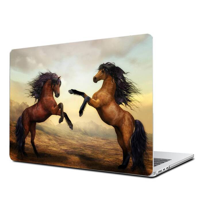 EG Coque rigide (Macbook Air 15" M3 2024, Chevaux, Brun)