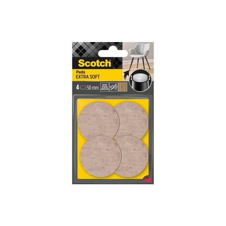 3M Alianti per mobili Extra-Soft (4 pezzo, Beige, Marrone)