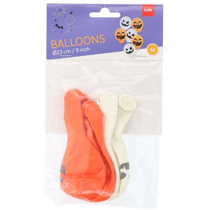 FOLAT Ballon BoOo (23 cm, 6 Stück)