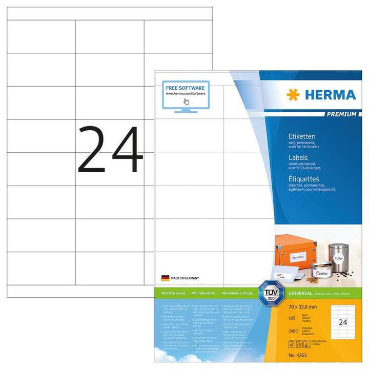 HERMA Premium (33.8 x 70 mm)