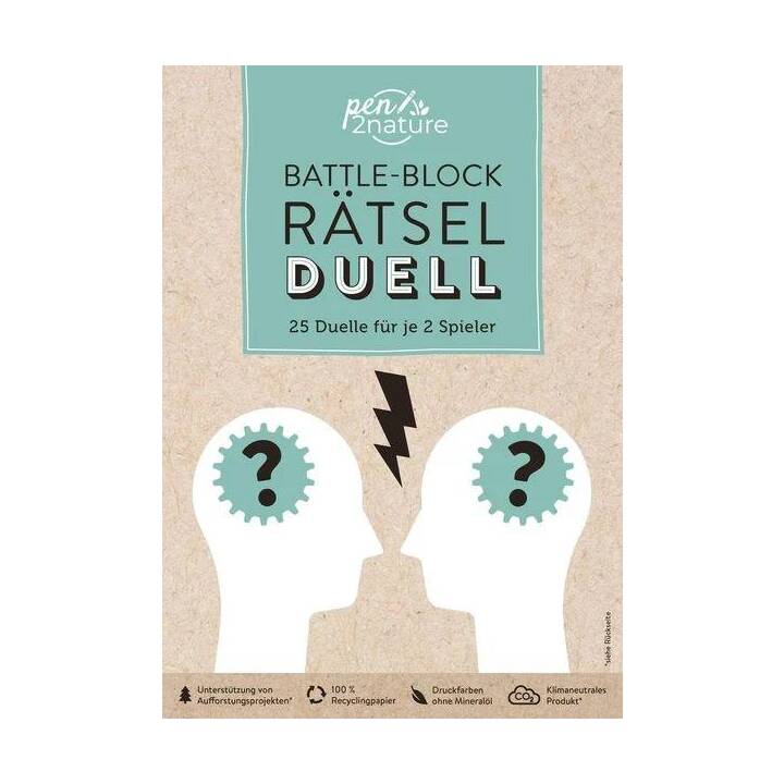 Battle-Block Rätsel-Duell - Spieleblock mit 25 Duellen für je 2 Spieler