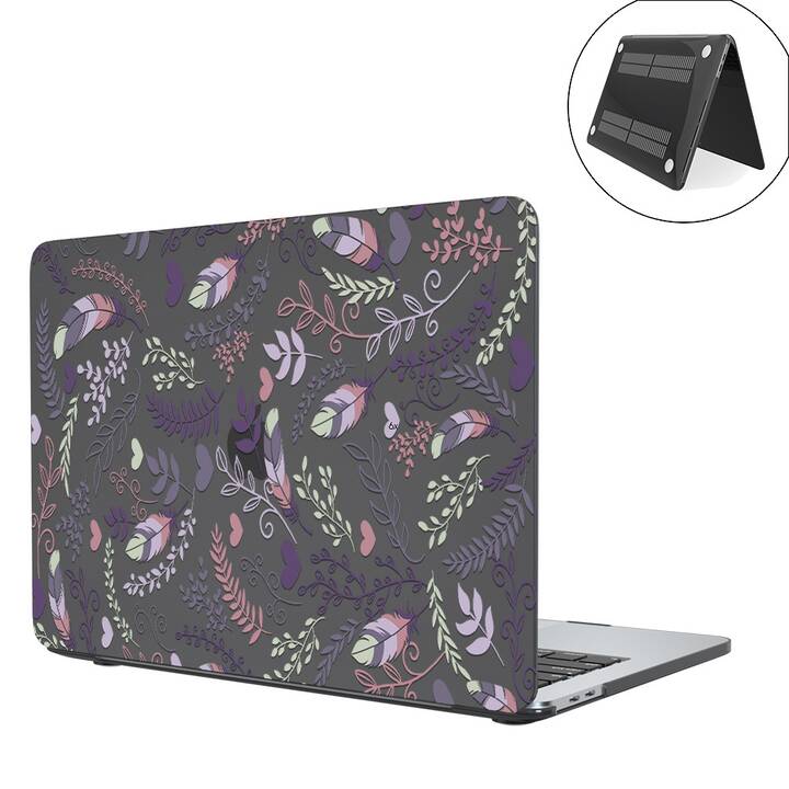 EG cover per MacBook Air 13" Retina (2018 - 2020) - viola - foglie