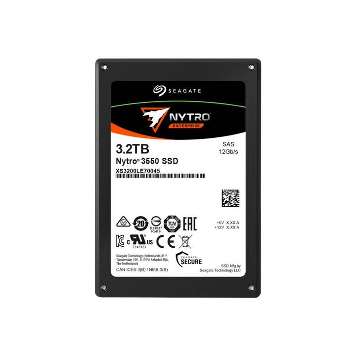 SEAGATE Nytro 3550 XS3200LE70045 (SAS, 3200 GB, Schwarz)