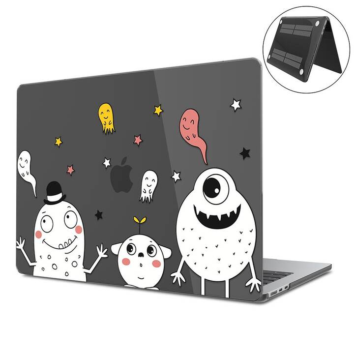 EG Hardcase (MacBook Air 13" M2 2022, Kunst, Transparent, Schwarz)