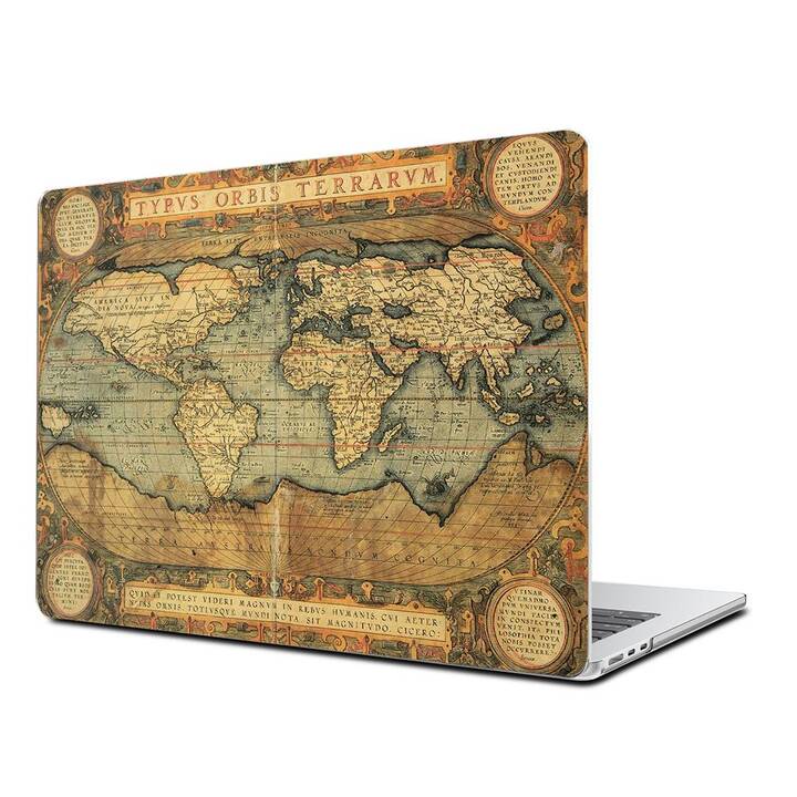 EG Hardcase (MacBook Air 13" M3 2024, Carta geografica, Marrone)