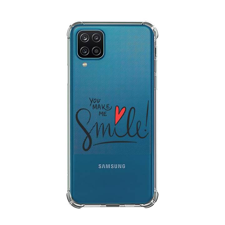 EG Backcover (Galaxy A22 4G, Smiley, Transparent)