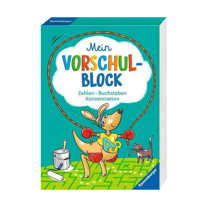 Mein Vorschul-Block - Zahlen, Buchstaben, Konzentration - Rätselspass für Vorschulkinder ab 5 Jahren - Vorbereitung auf Schule