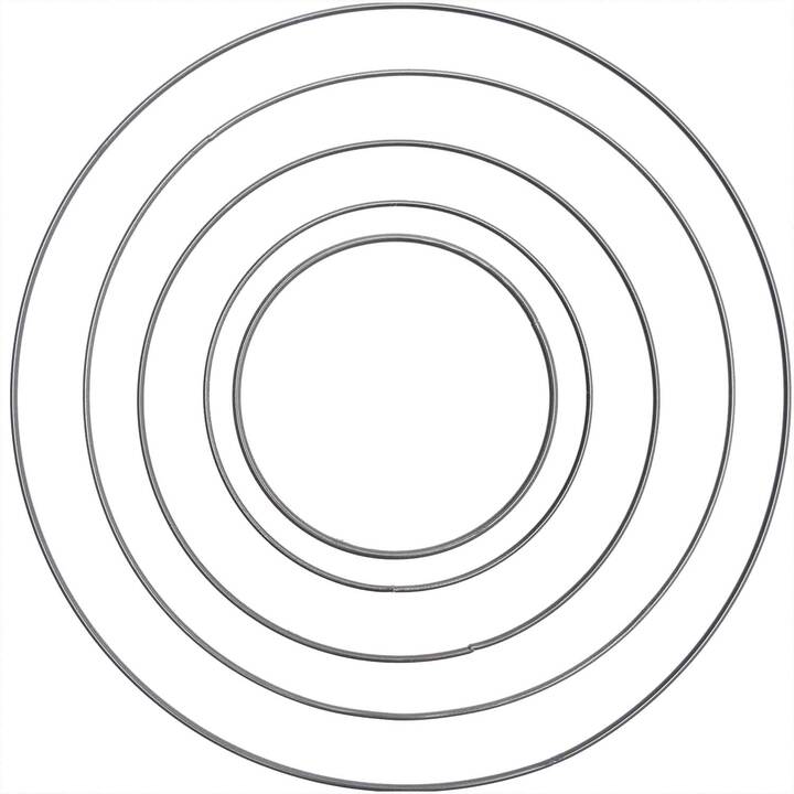 RICO DESIGN Anello di metallo (Metallo, 25 cm)