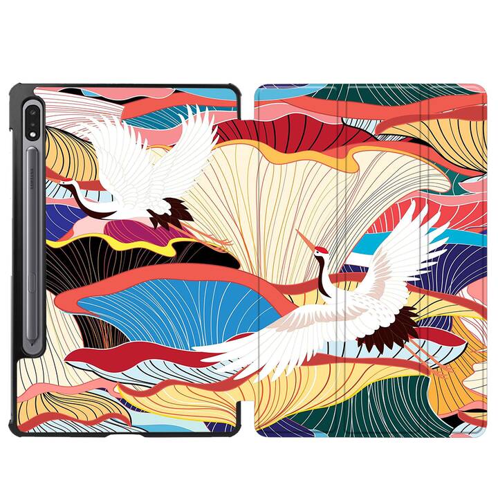 EG coque pour Samsung Galaxy Tab S8+ 12.4" (2022) - Multicolore - oiseau grue