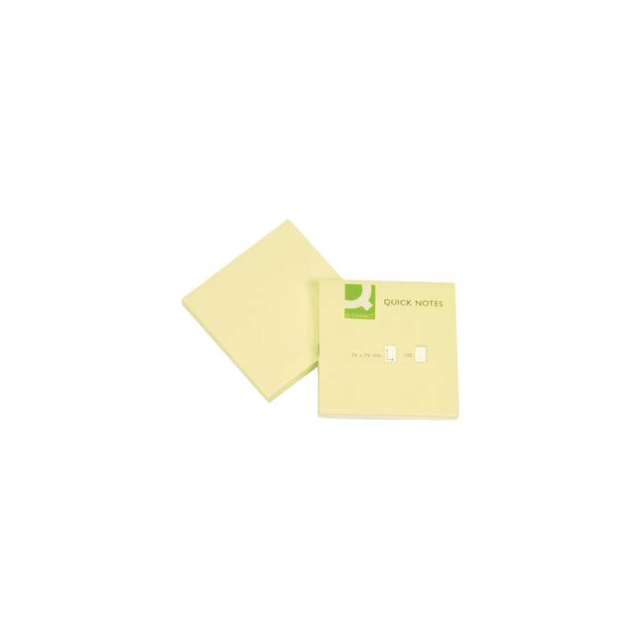 Q-CONNECT Notes autocollantes Quick Notes (100 feuille, Jaune)