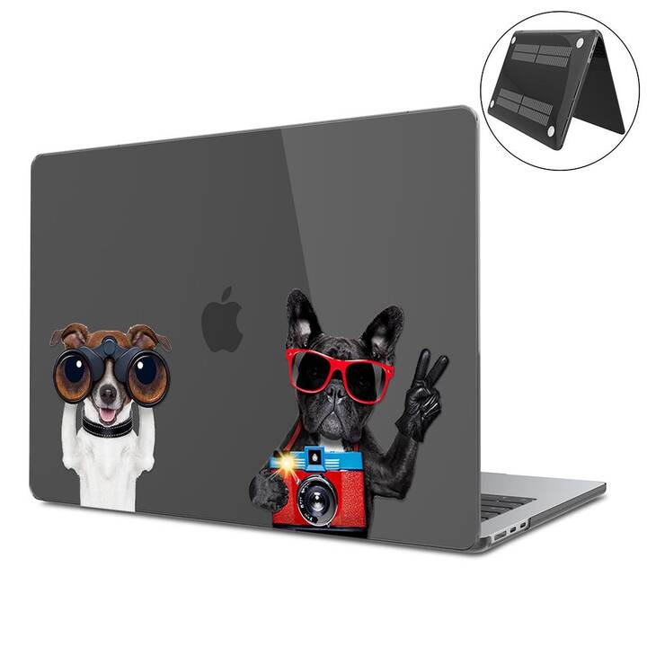 EG Coque rigide (Macbook Air 15" M3 2024, Chiens, Transparent)