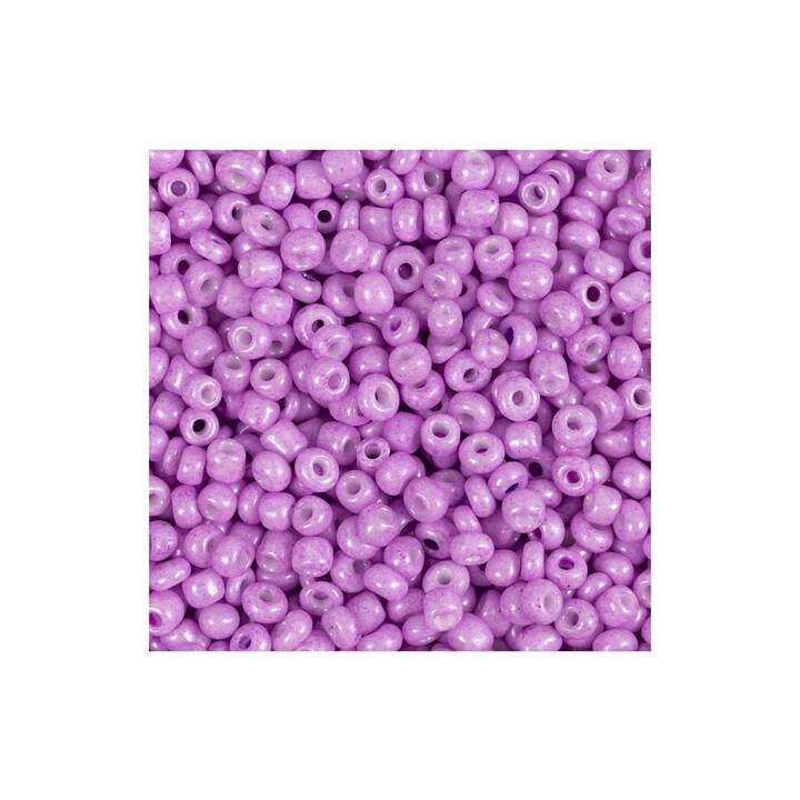 CREATIV COMPANY Rocailles Perlen (25 g, Glas, Violett)