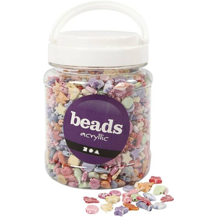CREATIV COMPANY Perlen (500 g, Kunststoff, Mehrfarbig)