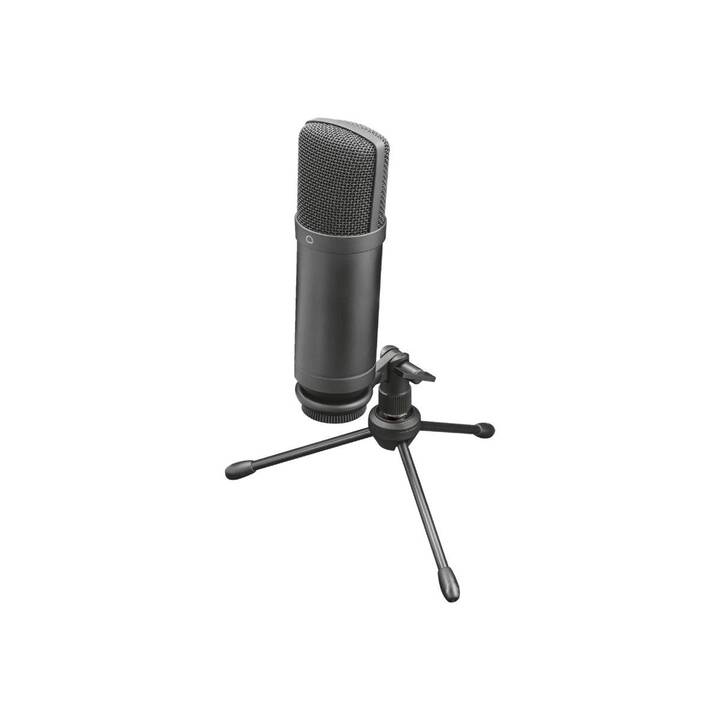 TRUST GXT  252+ Emita PLUS Microphone studio (Argent, Noir)
