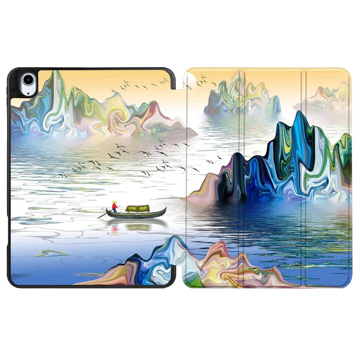 EG coque pour iPad Air 10.9" (2022) 5e génération - bleu - peinture de paysage