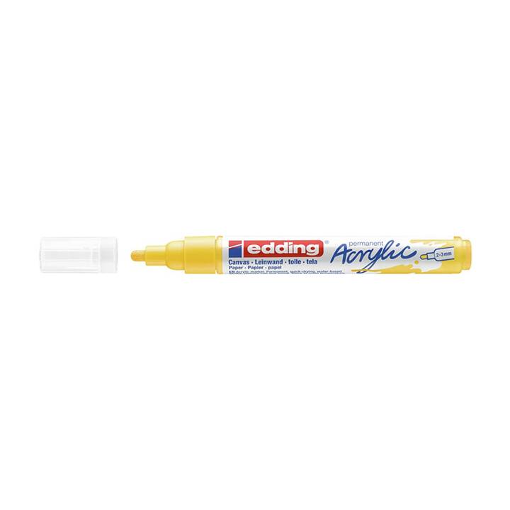 EDDING Marqueur acrylique 5100 (Jaune, 1 pièce)