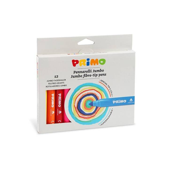 PRIMO Jumbo Crayon feutre (Multicolore, 12 pièce)