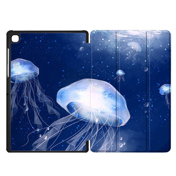 EG coque pour Samsung Galaxy Tab A7 Lite 8.7" (2021) - bleu - méduse
