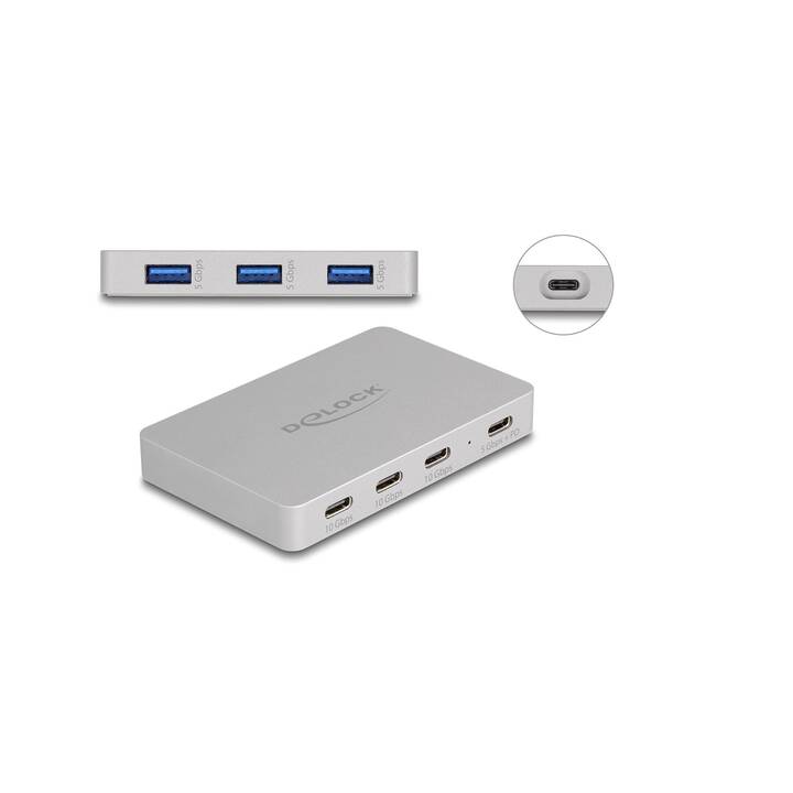 DELOCK USB-Hub (7 Ports, USB C, USB A)