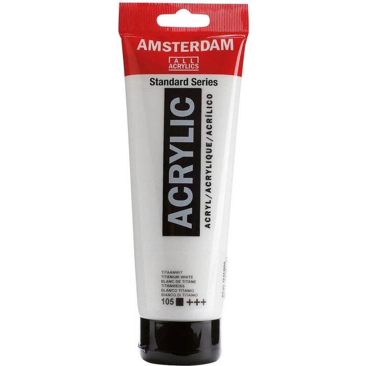 TALENS Couleur acrylique Amsterdam (250 ml, Blanc)