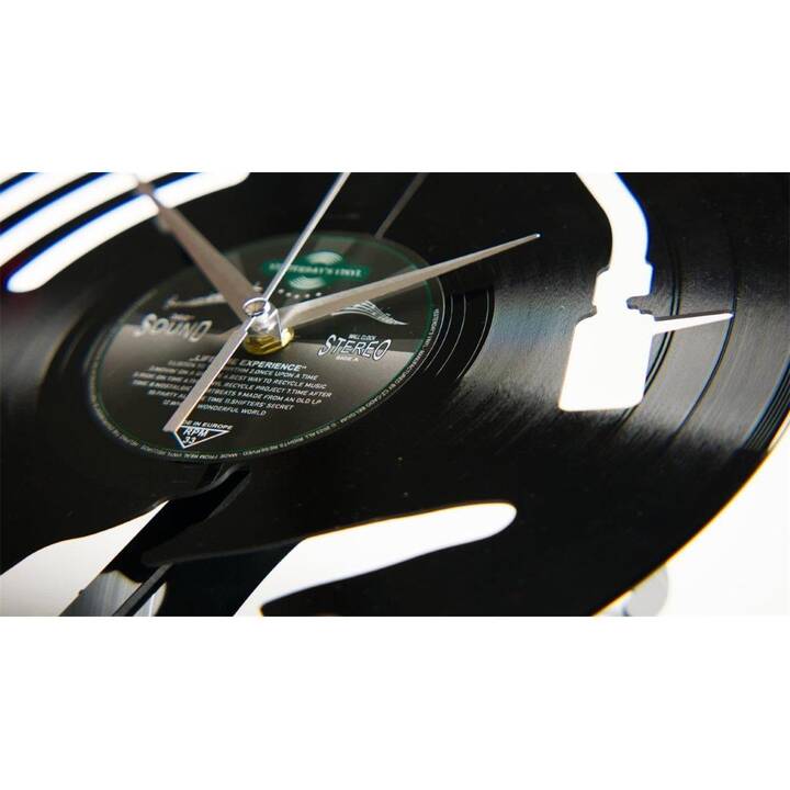 YESTERDAY'S VINYL Disc Jockey Wanduhr (Analog, 30 cm)