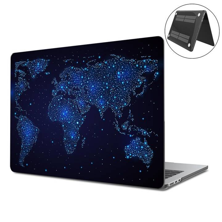 EG Hardcase (Macbook Air 15" M3 2024, Carta geografica, Blu)