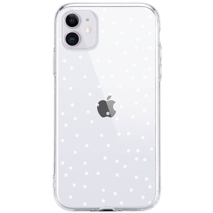 EG cover posteriore per iPhone 13 6.1" (2021) - bianco - fiori