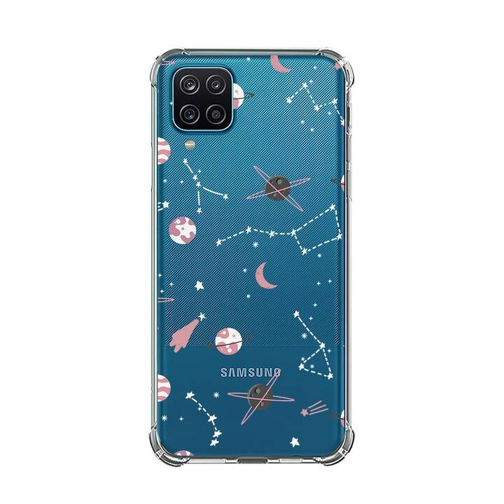 EG Backcover (Galaxy A12, Pianeta, Transparente)