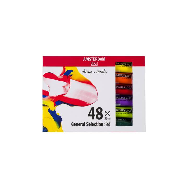 AMSTERDAM Couleur acrylique Set (6 x 20 ml, Multicolore)