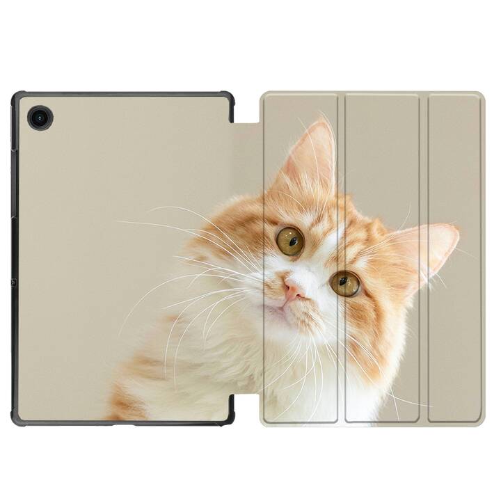 EG coque pour Samsung Galaxy Tab A8 10.5" (2021) - chat - marron