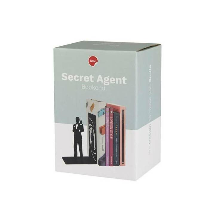 TRENDFORM Serre livres Secret Agent (1 pièce, Noir)