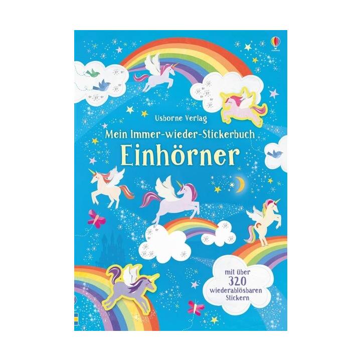 USBORNE PUBLISHING Stickerbuch Mein Immer-wieder-Stickerbuch: Einhörner (Einhorn)