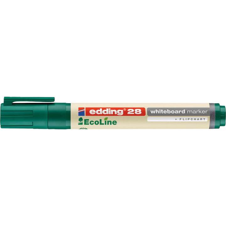 EDDING Marqueur pour tableaux blancs EcoLine 28 (Vert, 1 pièce)