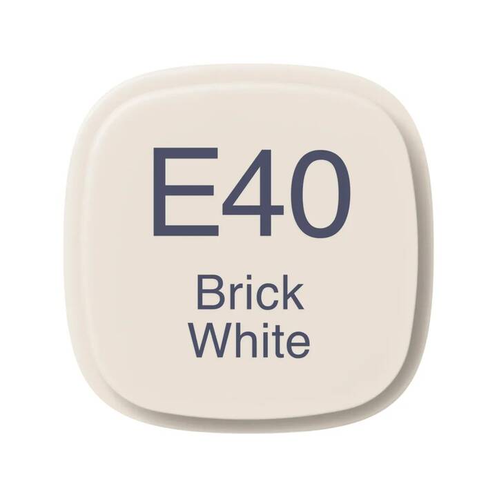 COPIC Marqueur de graphique Classic E40 Brick White (Blanc, 1 pièce)