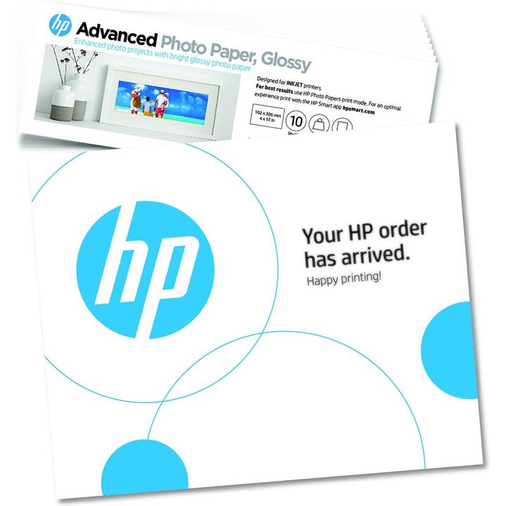 HP Advanced Carta fotografica (10 foglio, 102 x 305 mm, 250 g/m2)