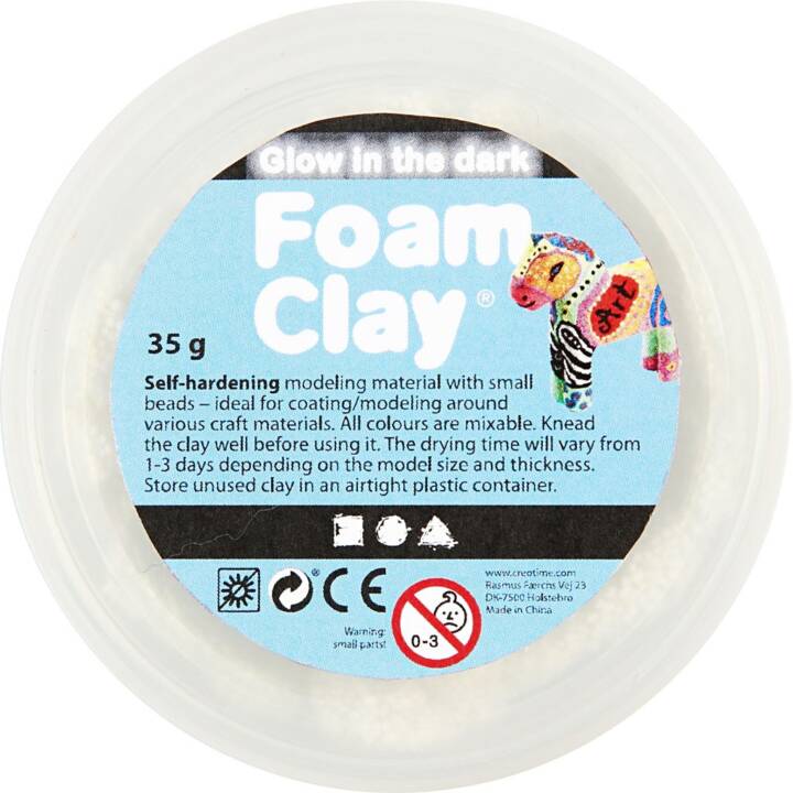 CREATIV COMPANY Pâte à modeler Foam Clay (35 g, Blanc)