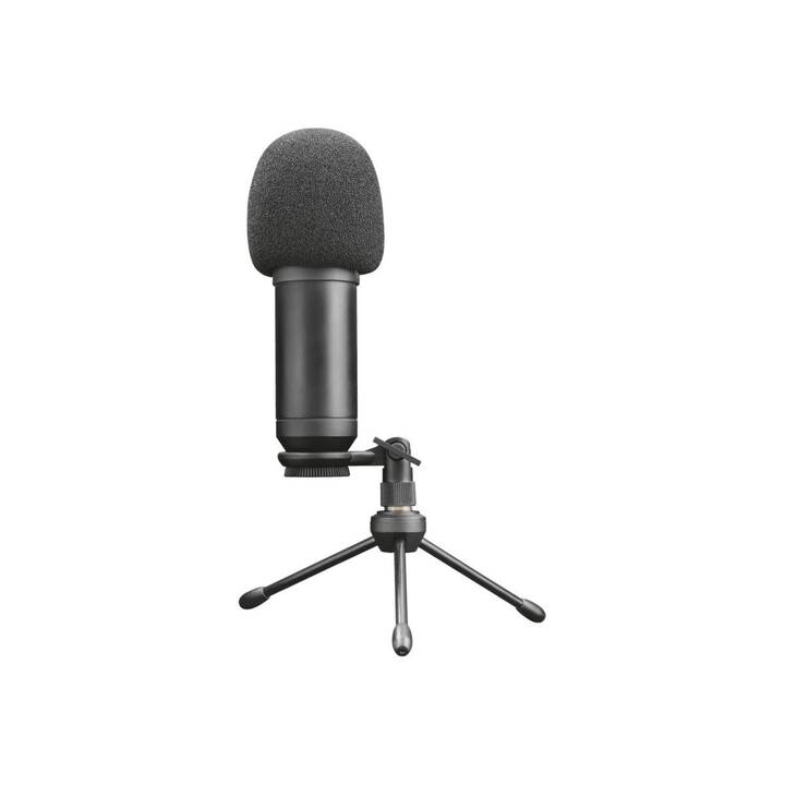TRUST GXT  252+ Emita PLUS Microphone studio (Argent, Noir)