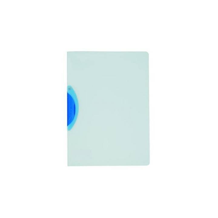 KOLMA RACER Cartellina con clip Easy Plus (Transparente, Blu, A4, 1 pezzo)