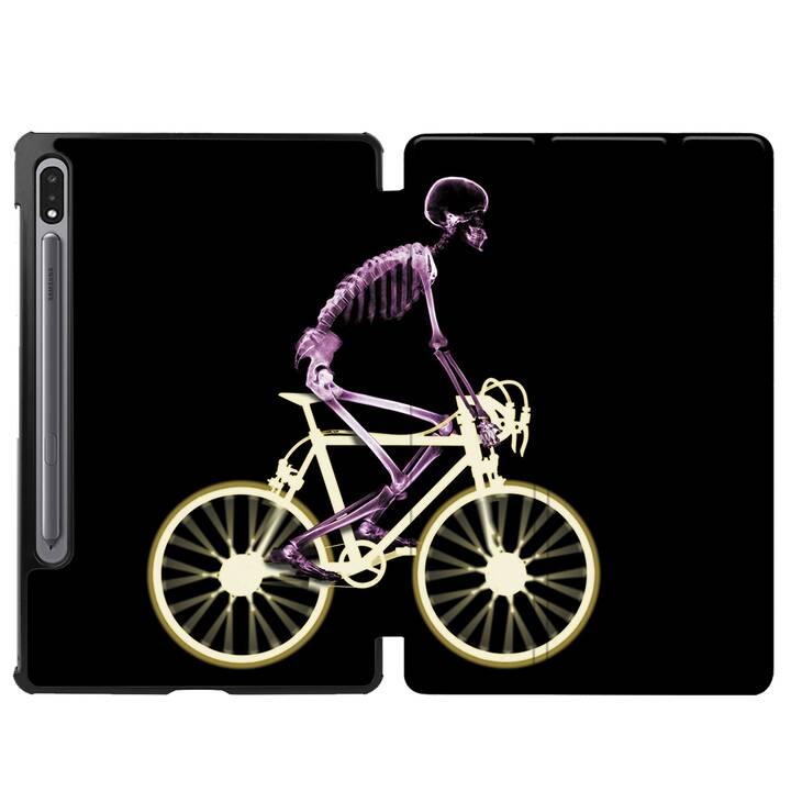 EG coque pour Samsung Galaxy Tab S8+ 12.4" (2022) - noir - tête de mort