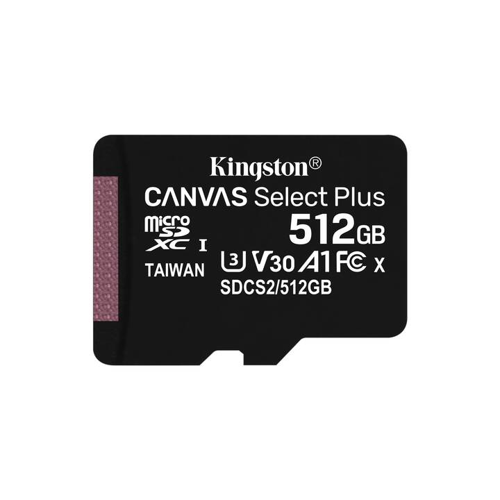 KINGSTON TECHNOLOGY SDXC Canvas Select Plus (Class 10, 512 GB, 100 MB/s)