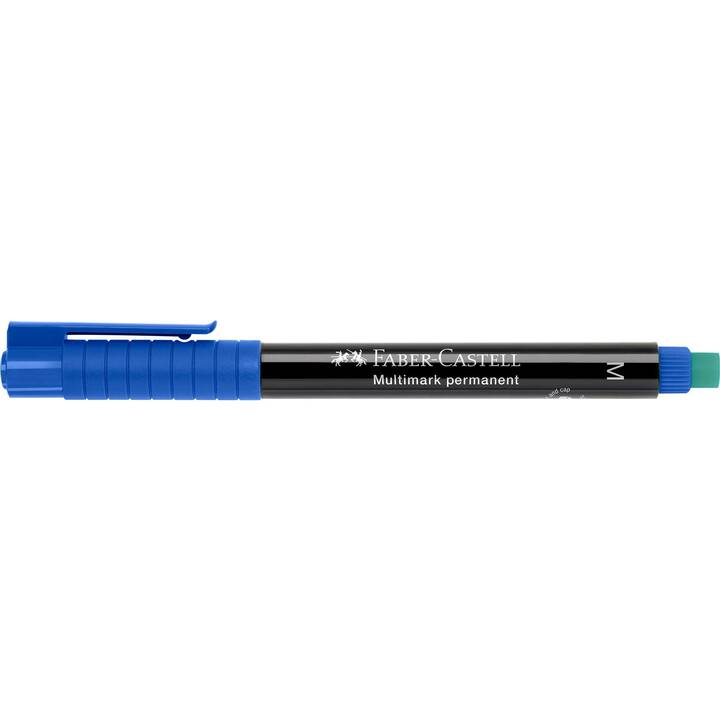 FABER-CASTELL Pennarello indelebile Multimark M (Blu, 1 pezzo)