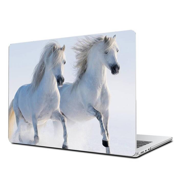 EG Coque rigide (MacBook Air 13" M3 2024, Chevaux, Blanc)