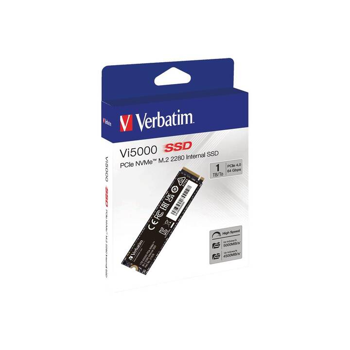 VERBATIM Vi5000  (PCI Express, 1000 GB, Noir)