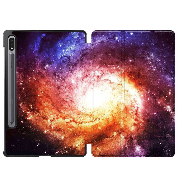 EG flip cover per Samsung Galaxy Tab S7 FE 12,4" (2021) - universo arancione