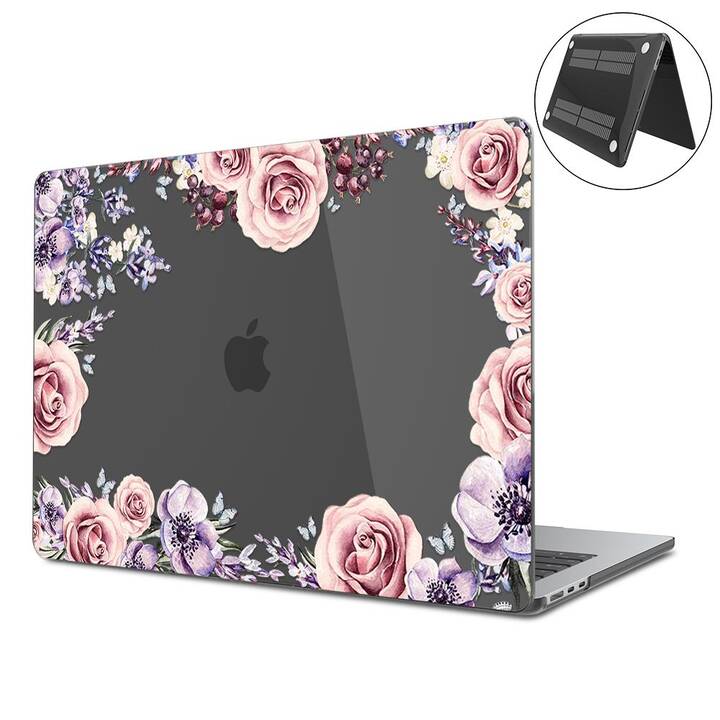 EG Hardcase (Macbook Air 15" M2 2023, Blumen, Transparent)