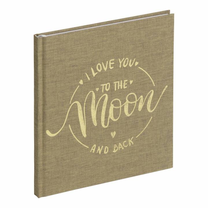 PAGNA Fotoalbum I love you to the moon and back (Buchstaben, Grün)