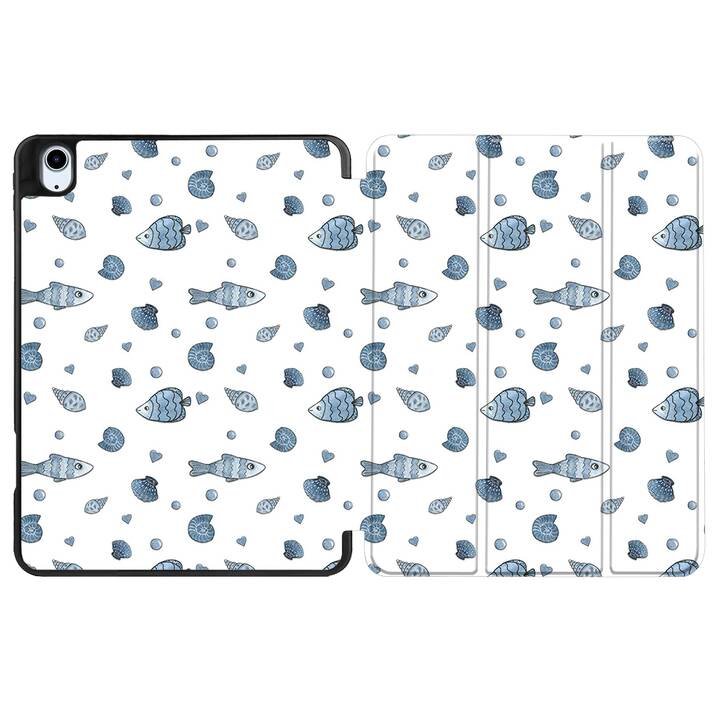 EG coque pour iPad Air 10.9" (2022) 5e génération - bleu - poisson