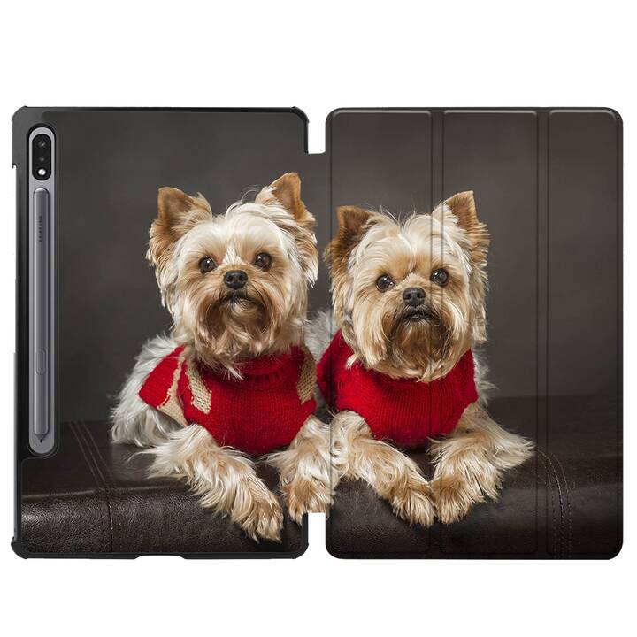 EG coque pour Samsung Galaxy Tab S8 11" (2022) - marron - chiens