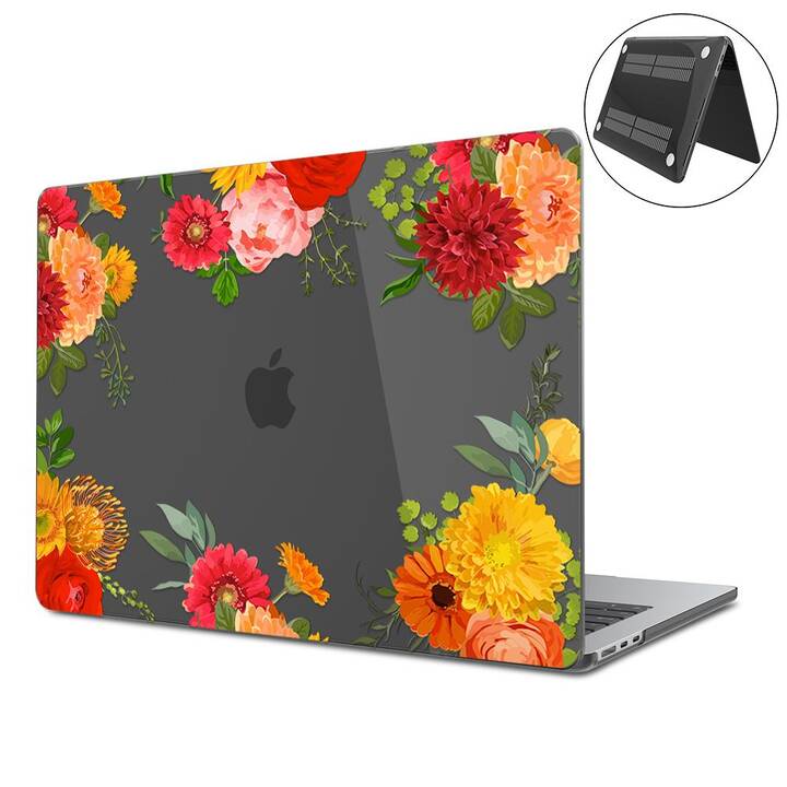 EG Coque rigide (MacBook Air 13" M3 2024, Fleurs, Transparent)